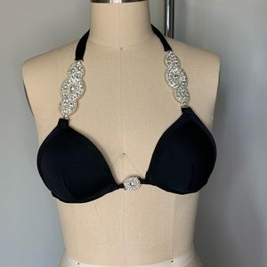 Padded jewelry bikini top